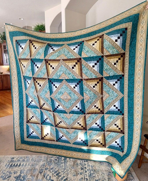 Quilting Land Blue Kashmir Quilt