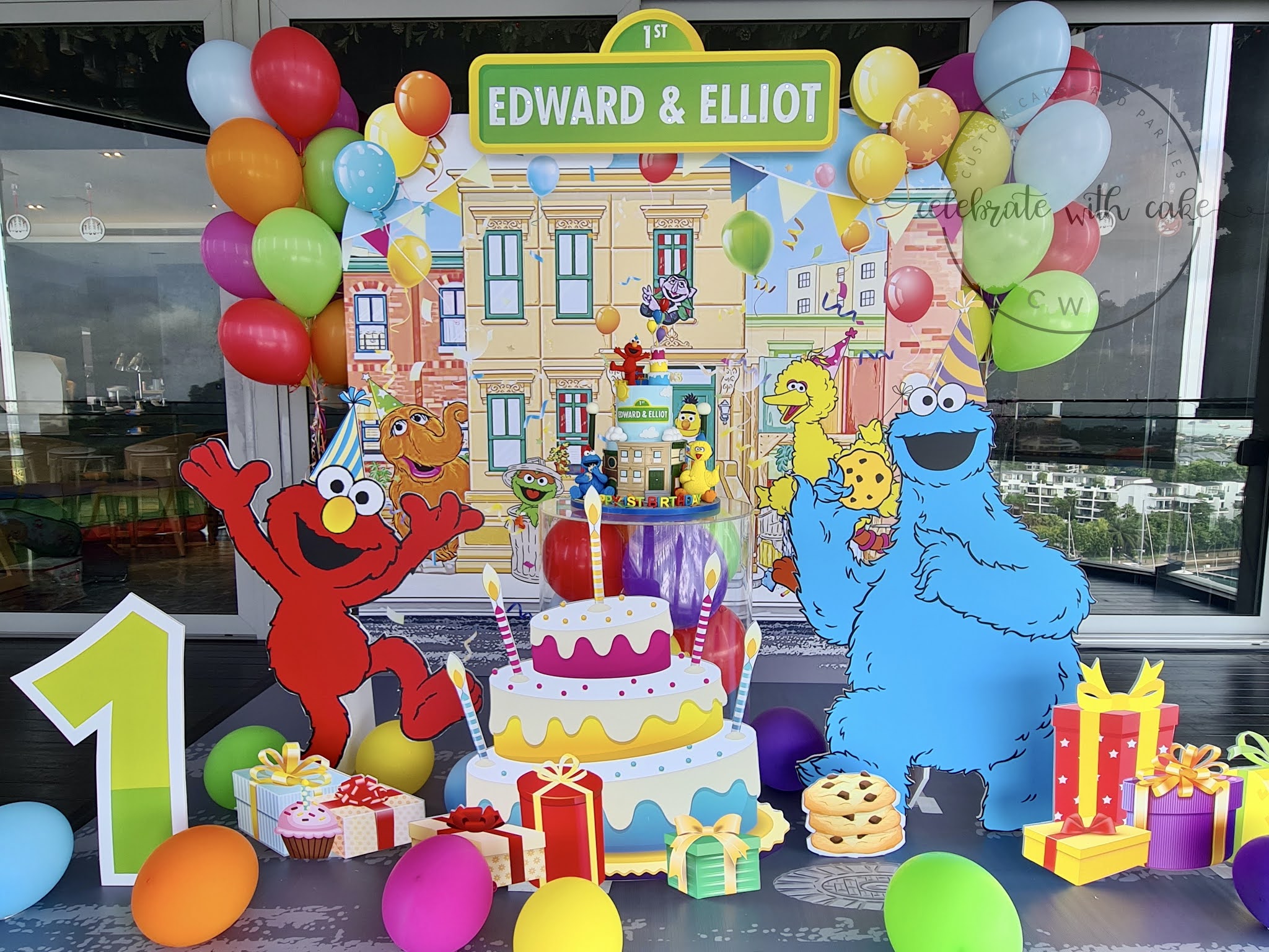 Celebrate with Cake! Sesame Street themed Piccolo Package 1st birthday