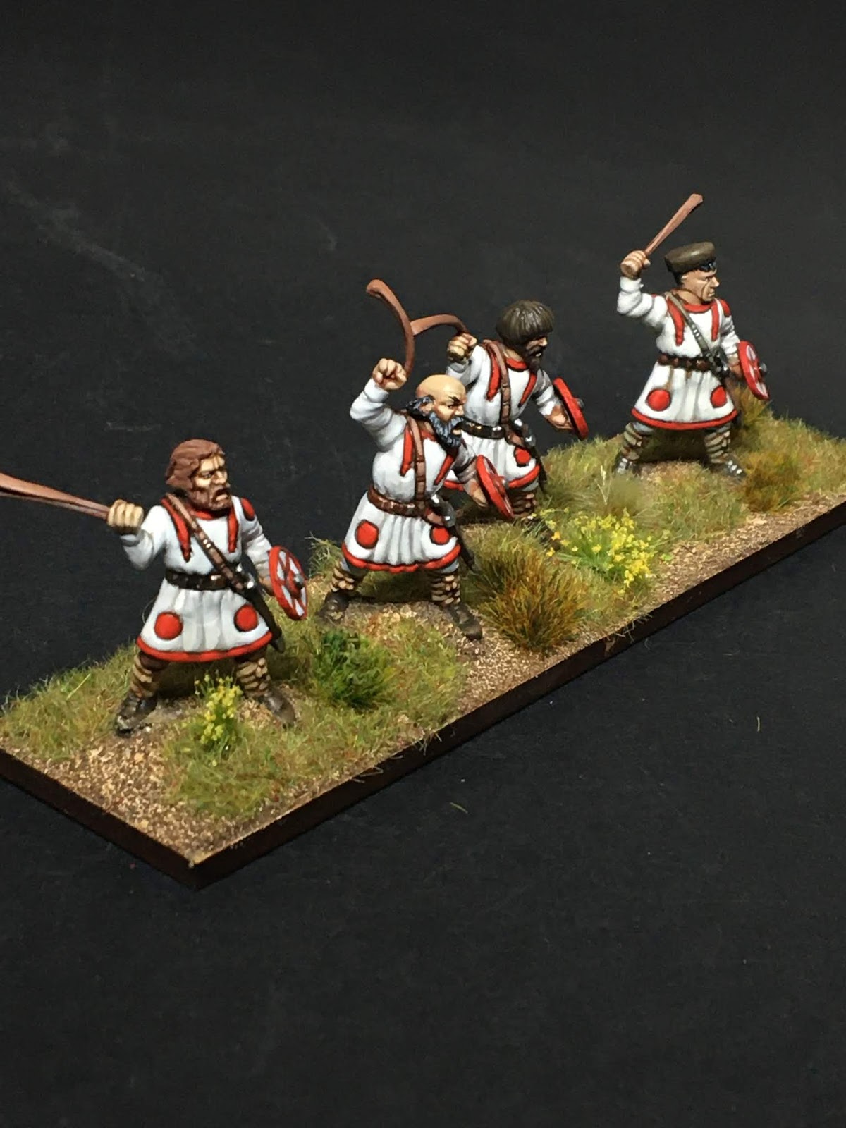 Spanish Lead Painting 28mm Late Roman "Funditores" or slingers