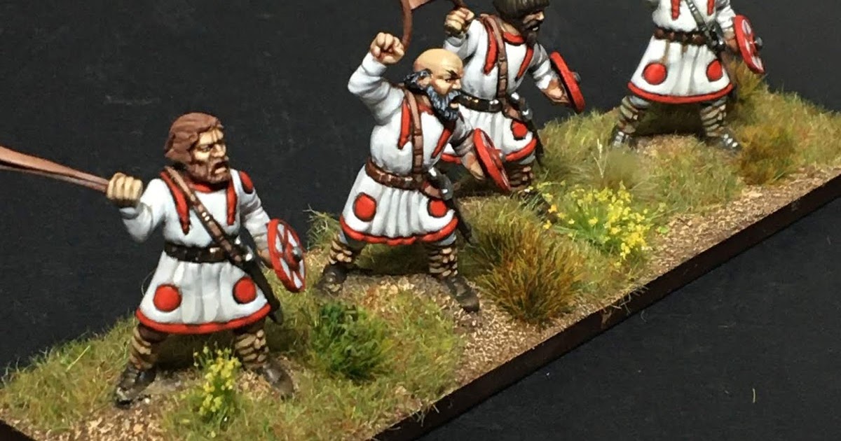 Spanish Lead Painting 28mm Late Roman "Funditores" or slingers