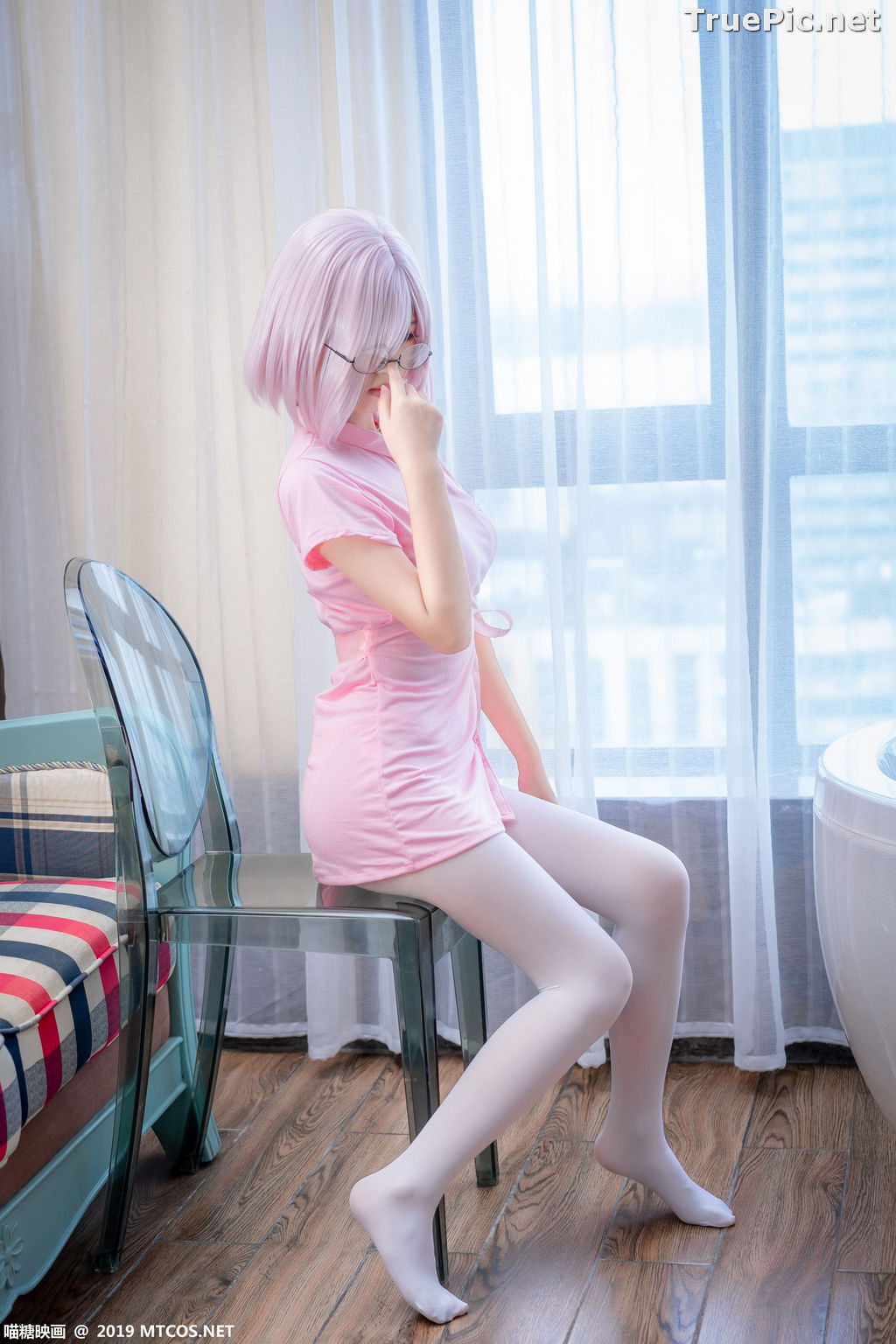 Image [MTCos] 喵糖映画 Vol.033 – Chinese Cute Model - Pink Nurse Cosplay - TruePic.net - Picture-21