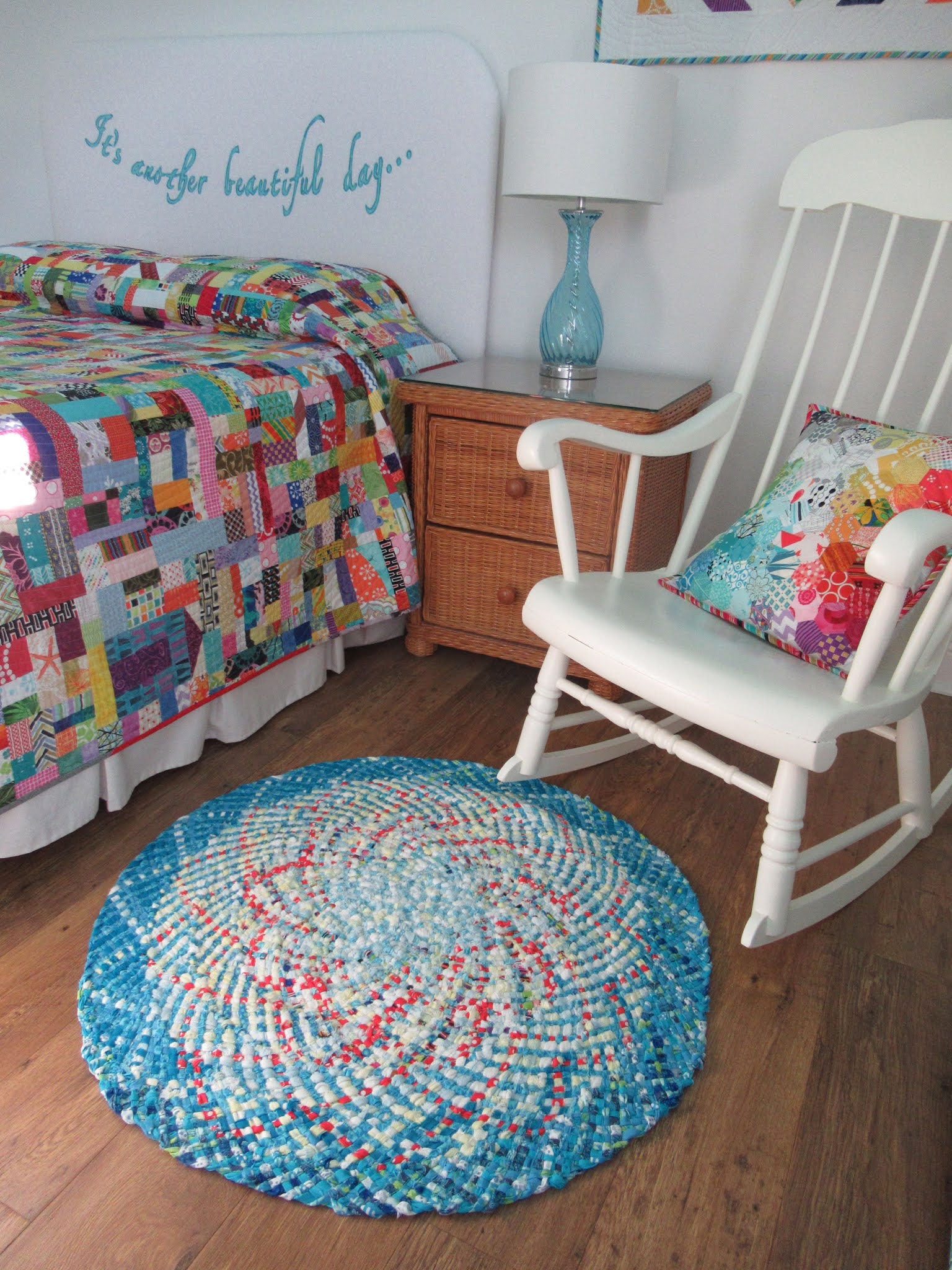 Flourishing Palms Rag Rug, and Other WIPs