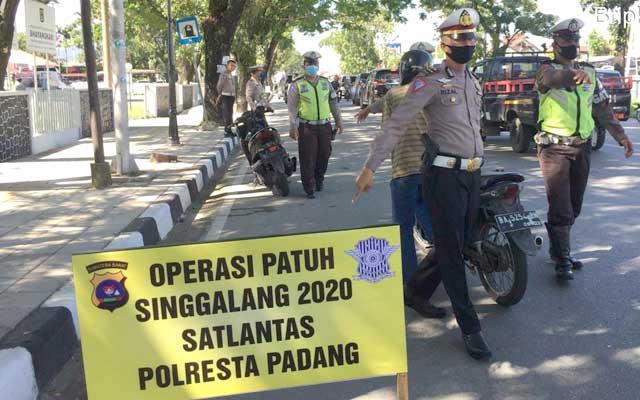 Oerasi Patuh Singgalang 2020, Polresta Padang Keluarkan 714 Berkas Tilang