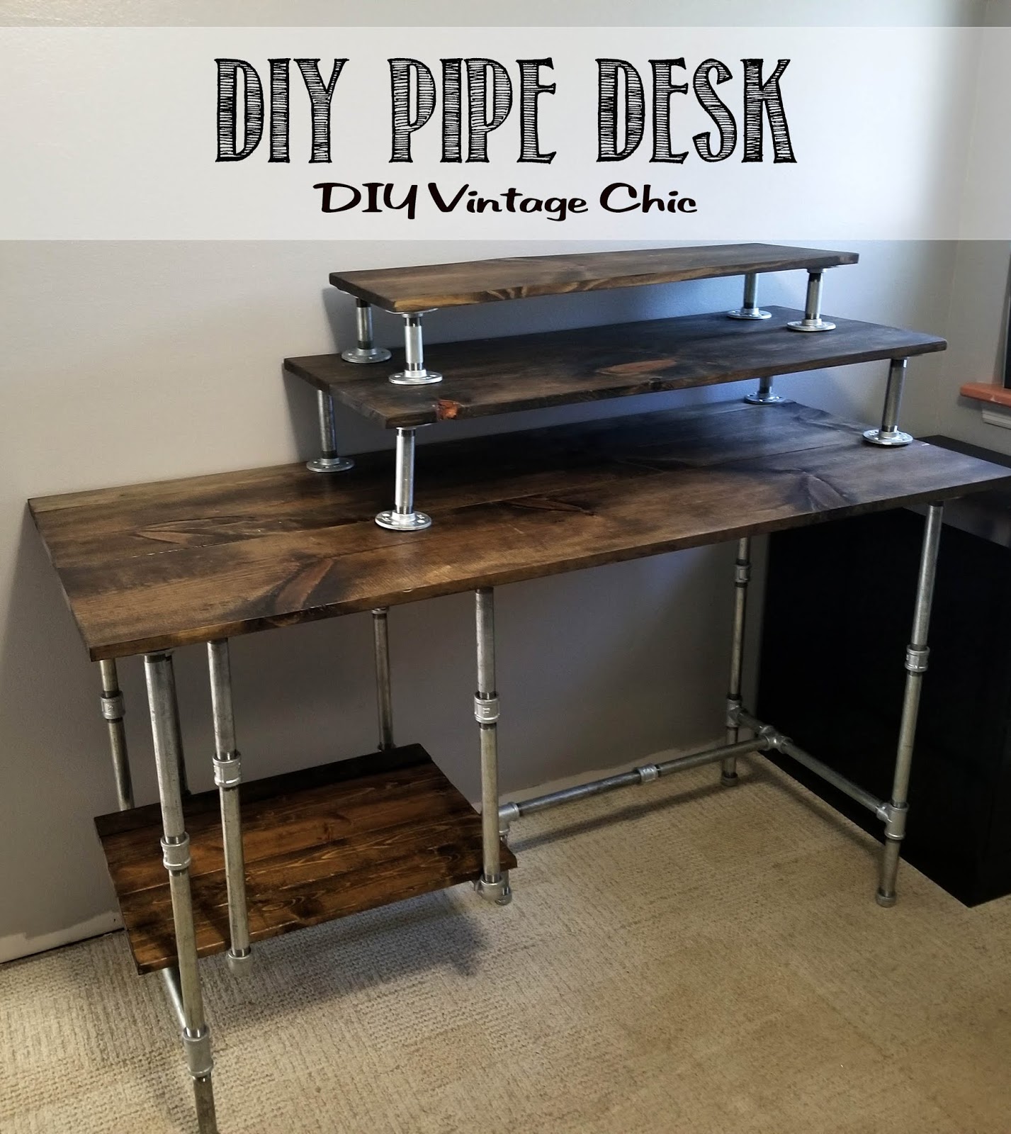 Diy Vintage Chic Diy Industrial Standing Desk