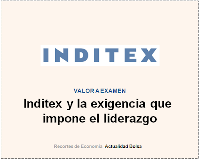  INDITEX, VALOR A EXAMEN en Cinco Días.  14 Septiembre 2019. 