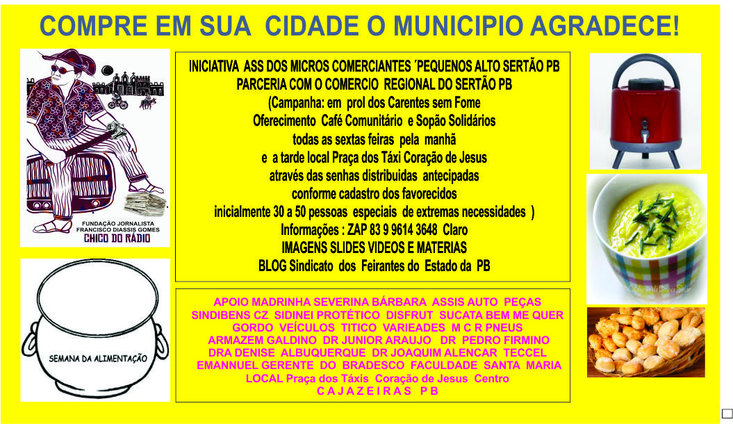 BLOG  CHICO DO RADIO PB  CAMPANHA  SOLIDARIA