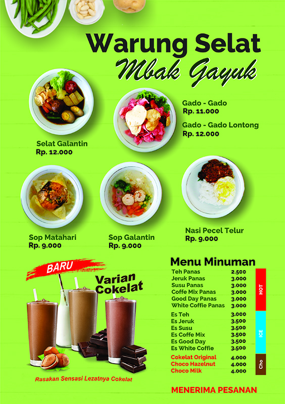 Kumpulan Desain Template Menu Makanan Keren Gratis cdr