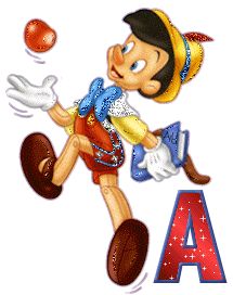 Abecedario de Pinocho yendo al Colegio. Pinocchio Going to School Alphabet.