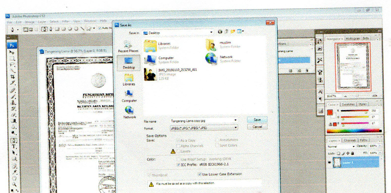 CARA MERUBAH FORMAT FILE PDF KE JPG DENGAN ADOBE