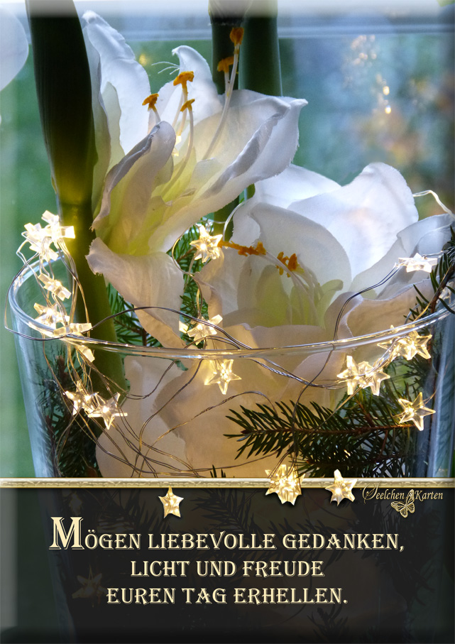 Seelchen Karten und Collagen : Mögen liebevolle Gedanken, Licht und