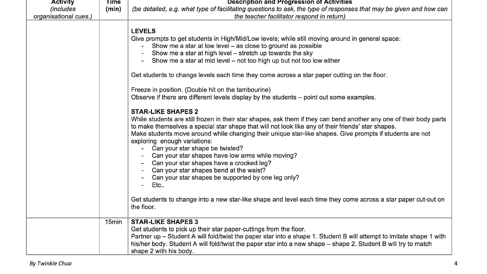 Teaching Dance Lesson Plans Dance Choices