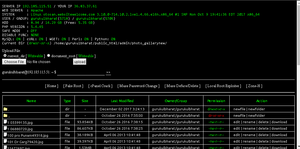 Cara menggunakan Shell backdoor untuk SEO Achart Forbidden