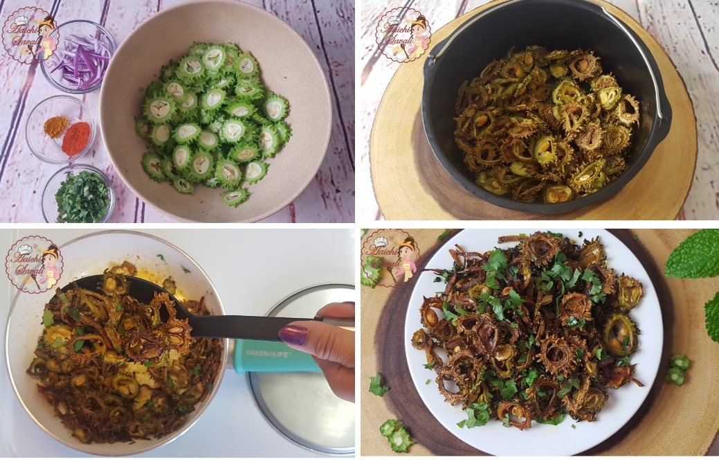 Air Fryer Bitter Gourd Karela Fry in Air Fryer How to Make Bitter