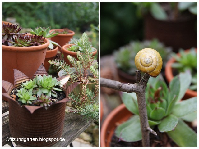 Filz und Garten - Gartenblog: Gartendeko im naturnahen Garten