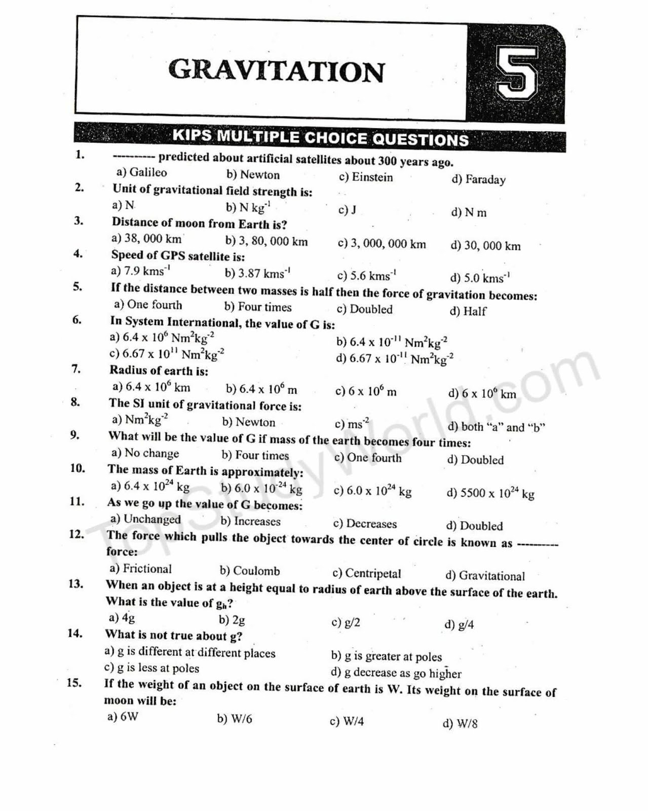 Nice Gravitation Class 9 Worksheet Pdf Formula Chart For Physics