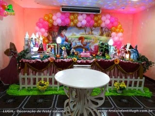 Decoração A Bela Adormecida - Princesa Aurora - Mesa luxo de aniversário para festa temática - Barra RJ