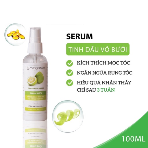 SERUM BƯỞI NGỪA RỤNG & KÍCH THÍCH MỌC TÓC TỪ TINH DẦU BƯỞI – MILAGANICS, My Pham Nganh Toc