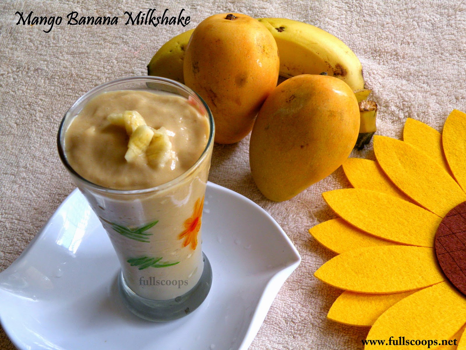 Mango Banana Milkshake ~ Full Scoops - A food blog with easy,simple ...