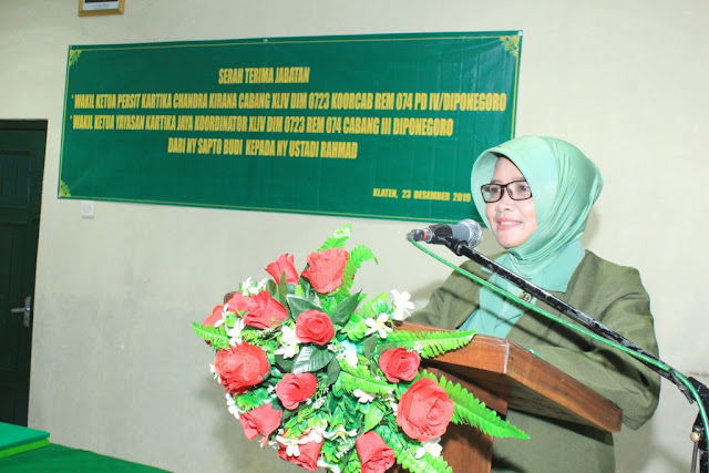 Ny Lilik Minarso Pimpin Sertijab Wakil Ketua Persit KCK Cab XLIV