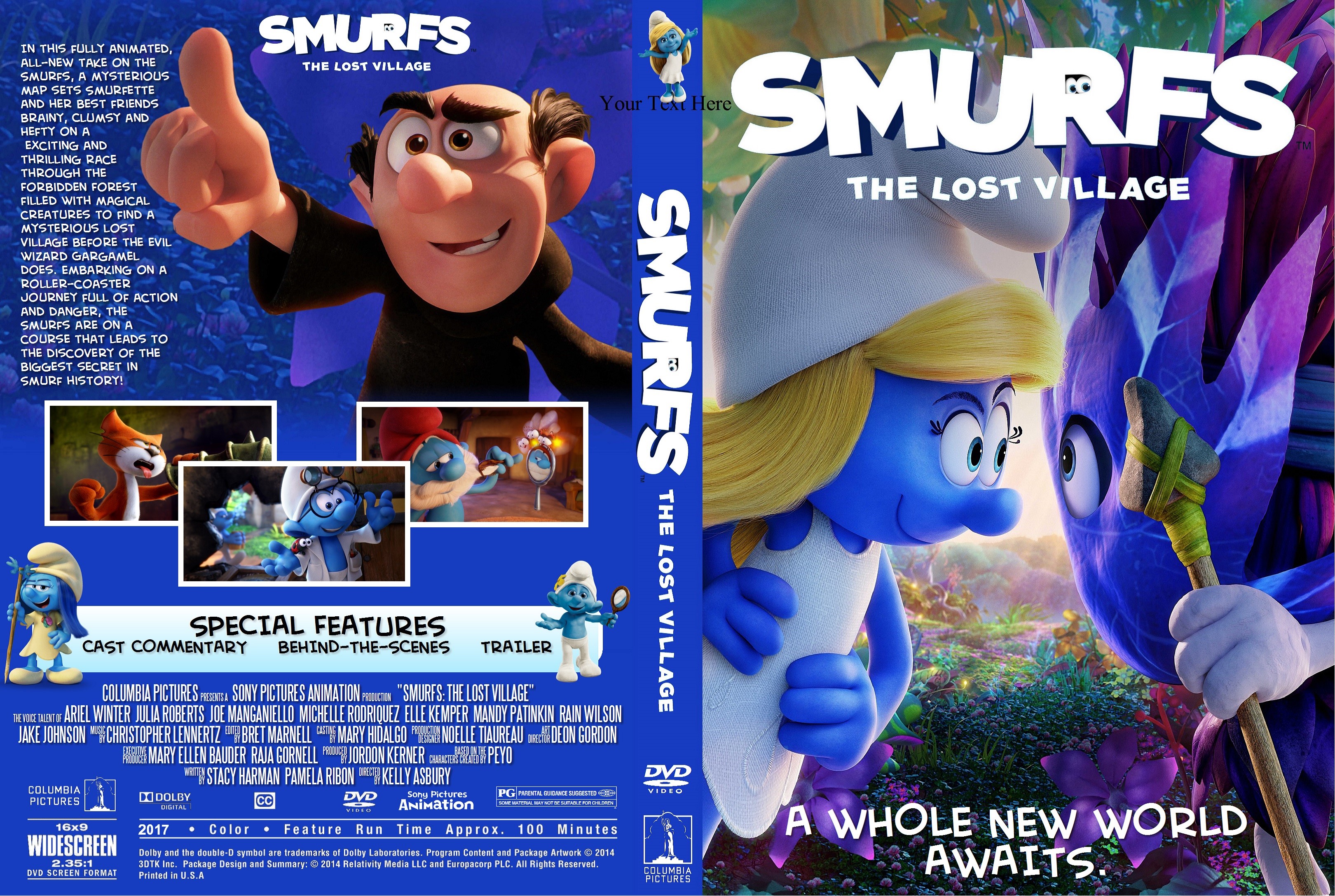 Smurfs The Lost Village DVD Cover - Cover Addict - DVD 