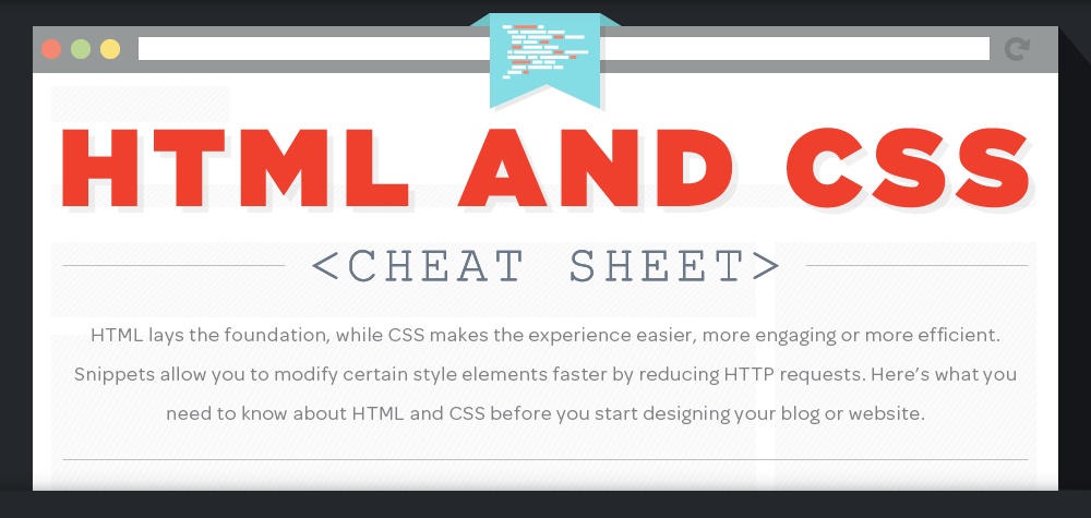 HTML and CSS Cheat Sheet - #infographic