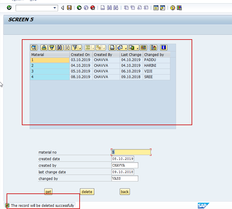 SAP ABAP Central: CRUD Operations in Module Pool