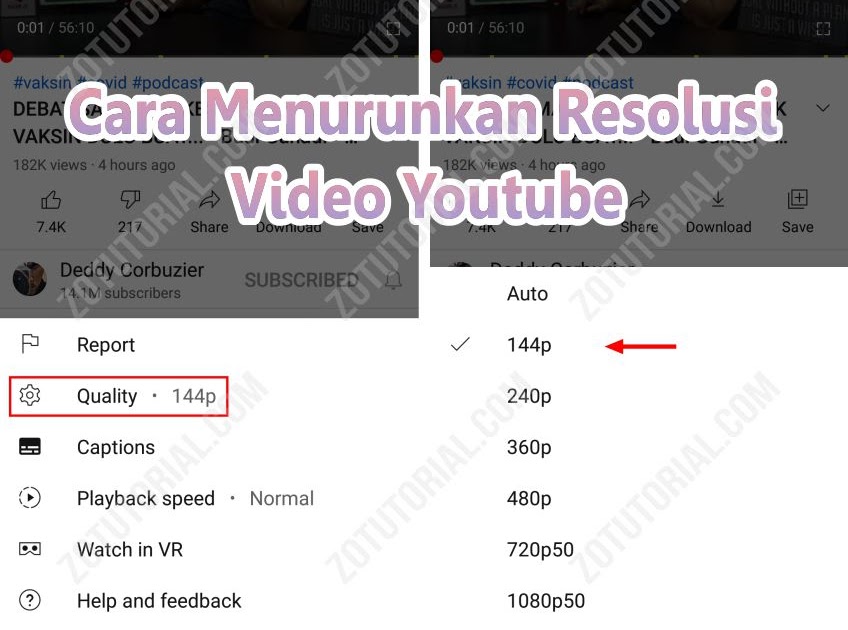Cara Menurunkan Dan Meningkatkan Kualitas Video Di Youtube Zotutorial Cara Menurunkan Dan Meningkatkan Kualitas Video Di Youtube Zotutorial