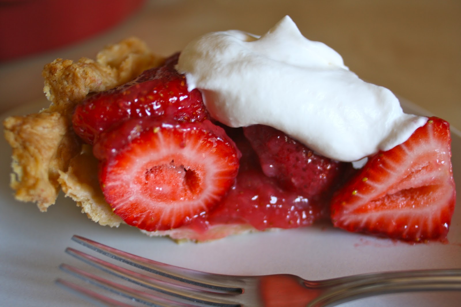 Goodness Gracious Fresh Strawberry Pie with Whipped Cream
