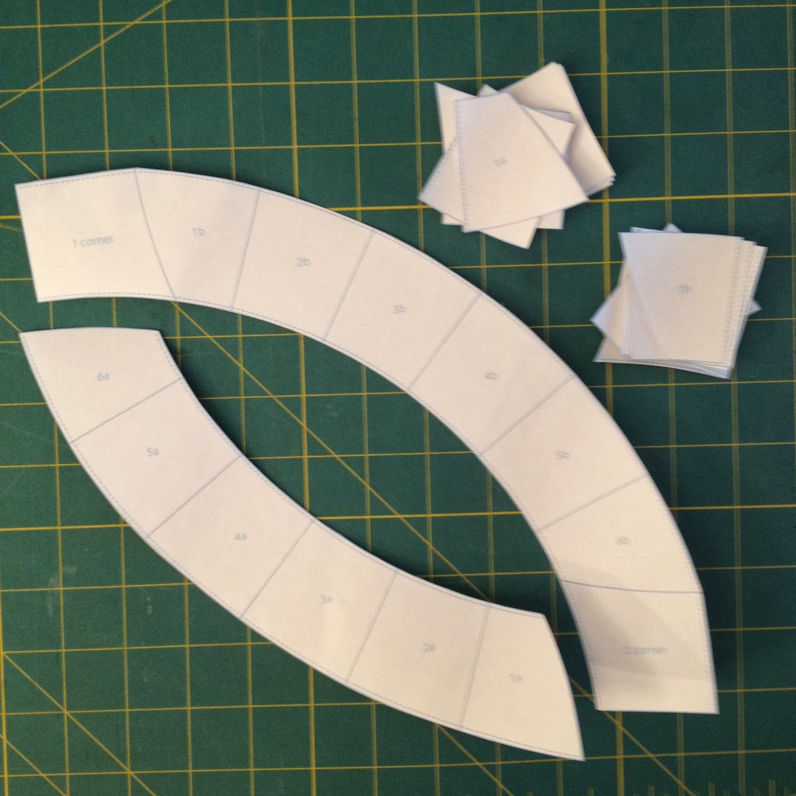 Double Wedding Ring Quilt Along Preparing The Templates Purple 