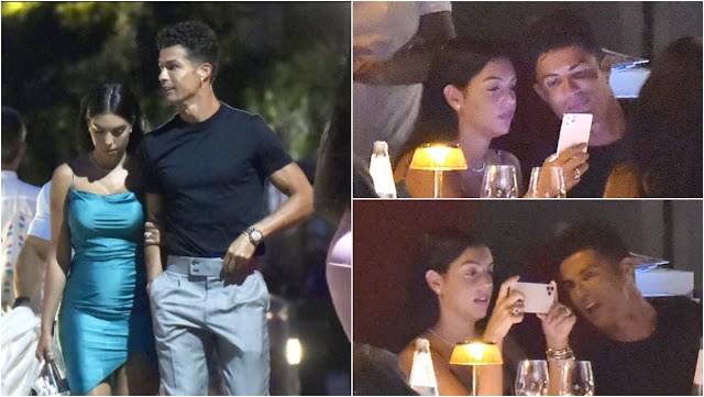 Cristiano Ronaldo dines with lover Georgina in romantic night outfit (Photos)