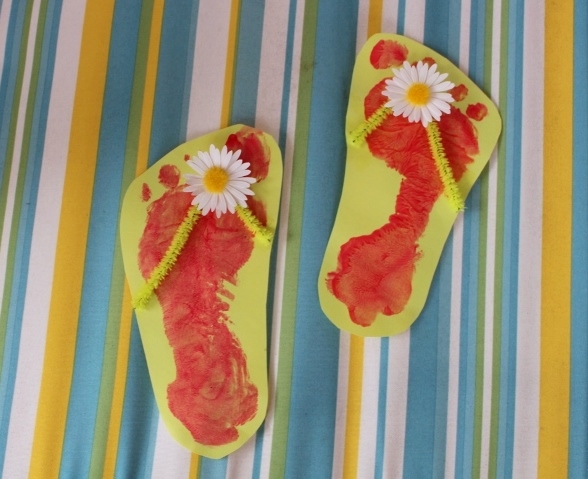 Life's little treasures: Footprint flip flop | Kids footprint