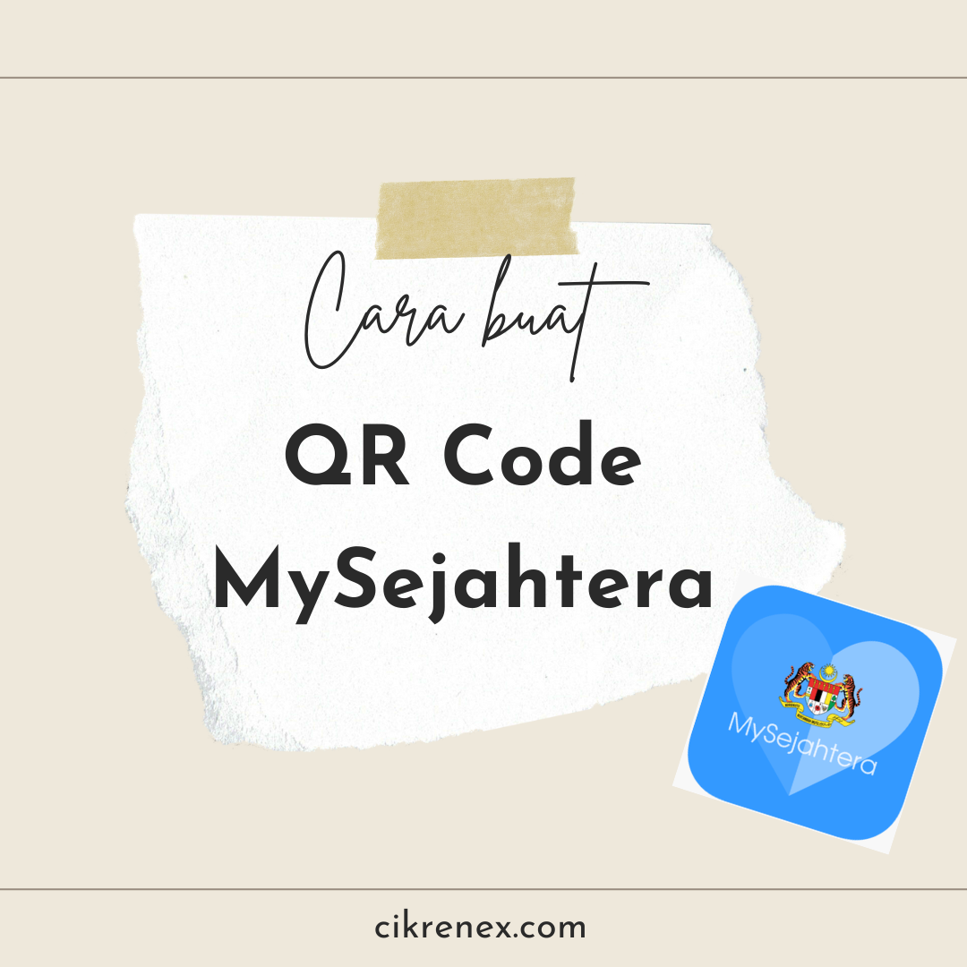 Cara buat mysejahtera qr code