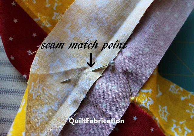 Piped Quilt Binding pinning match point