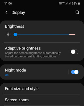 Display settings