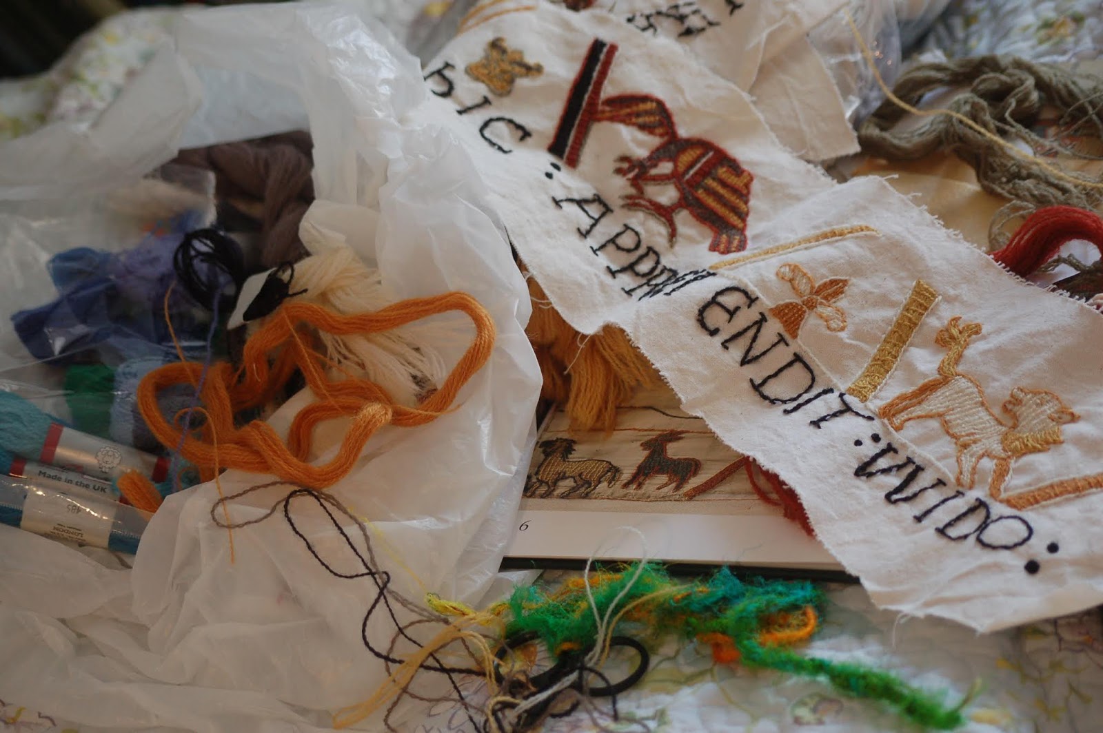 Cornish Needlework Basket Isti Mirant Stella Halley's Comet Bayeux