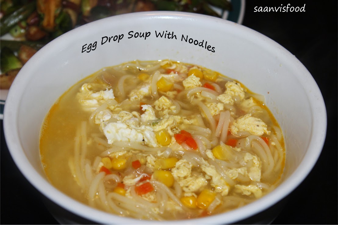 Saanvis food Egg Drop Soup With Noodles