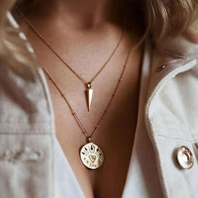 collier medaille tendance