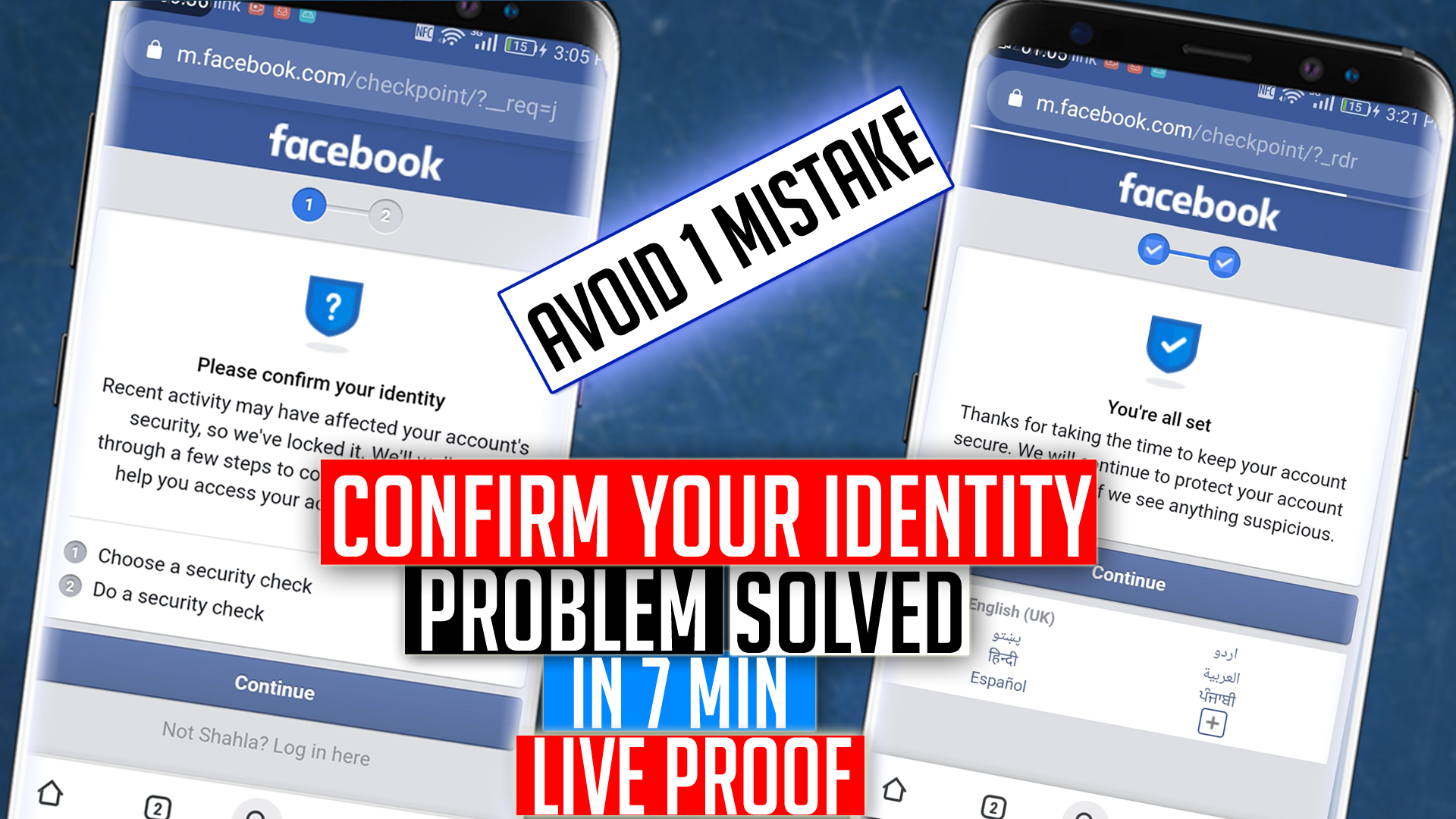 Please Confirm Your Identity Facebook Problem Choose a Secur