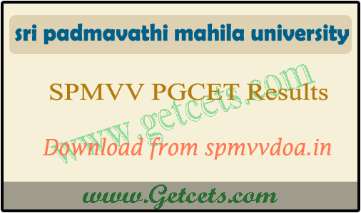 SPMVV PGCET Results 2023, Padmavathi university Rank card