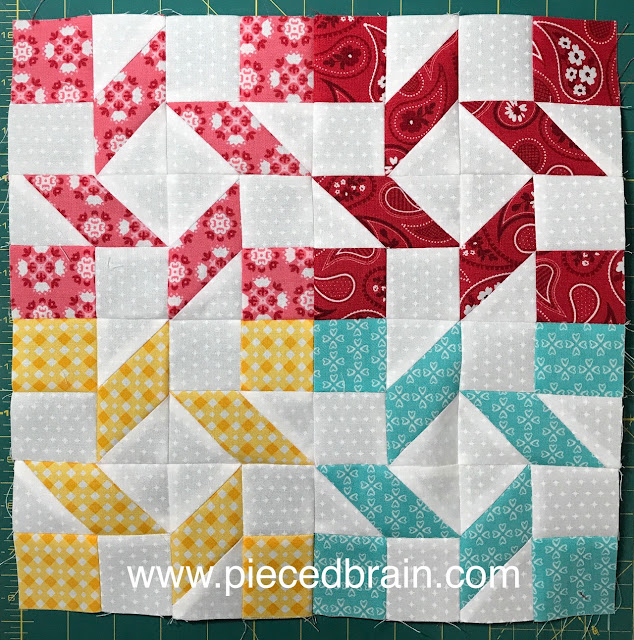 Pieced Brain Clementine Quilt Along
