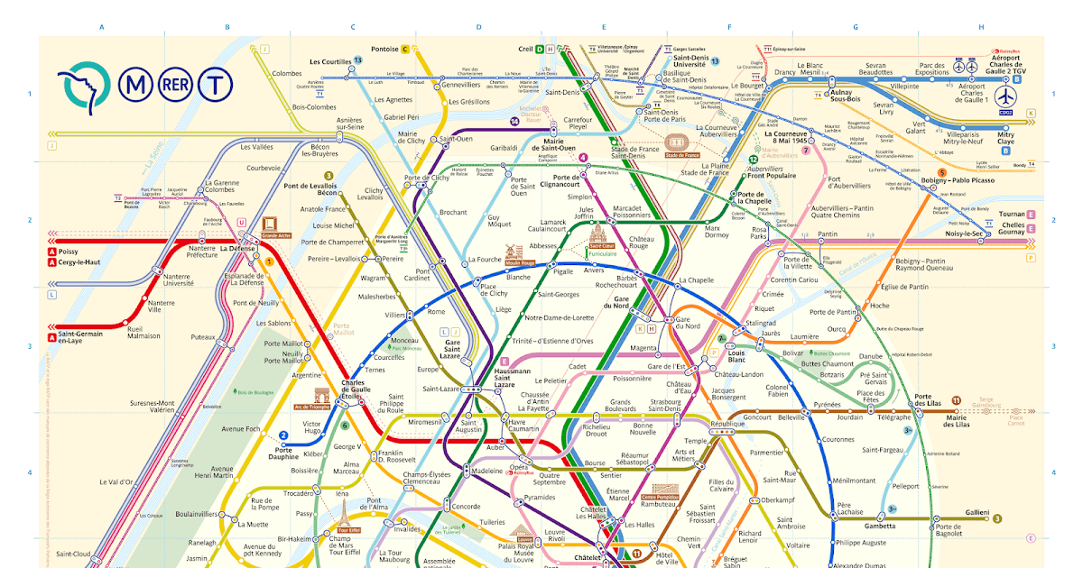 Central Paris Metro Map About France Com Paris Metro Map Metro Map ...