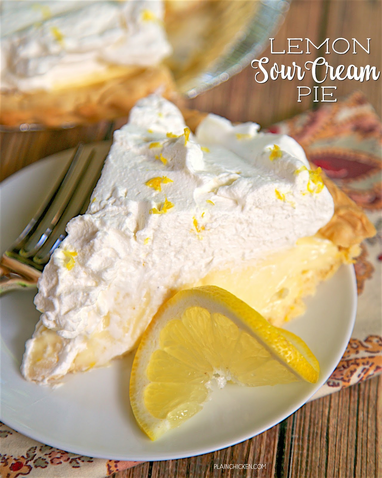Lemon Sour Cream Pie Plain Chicken