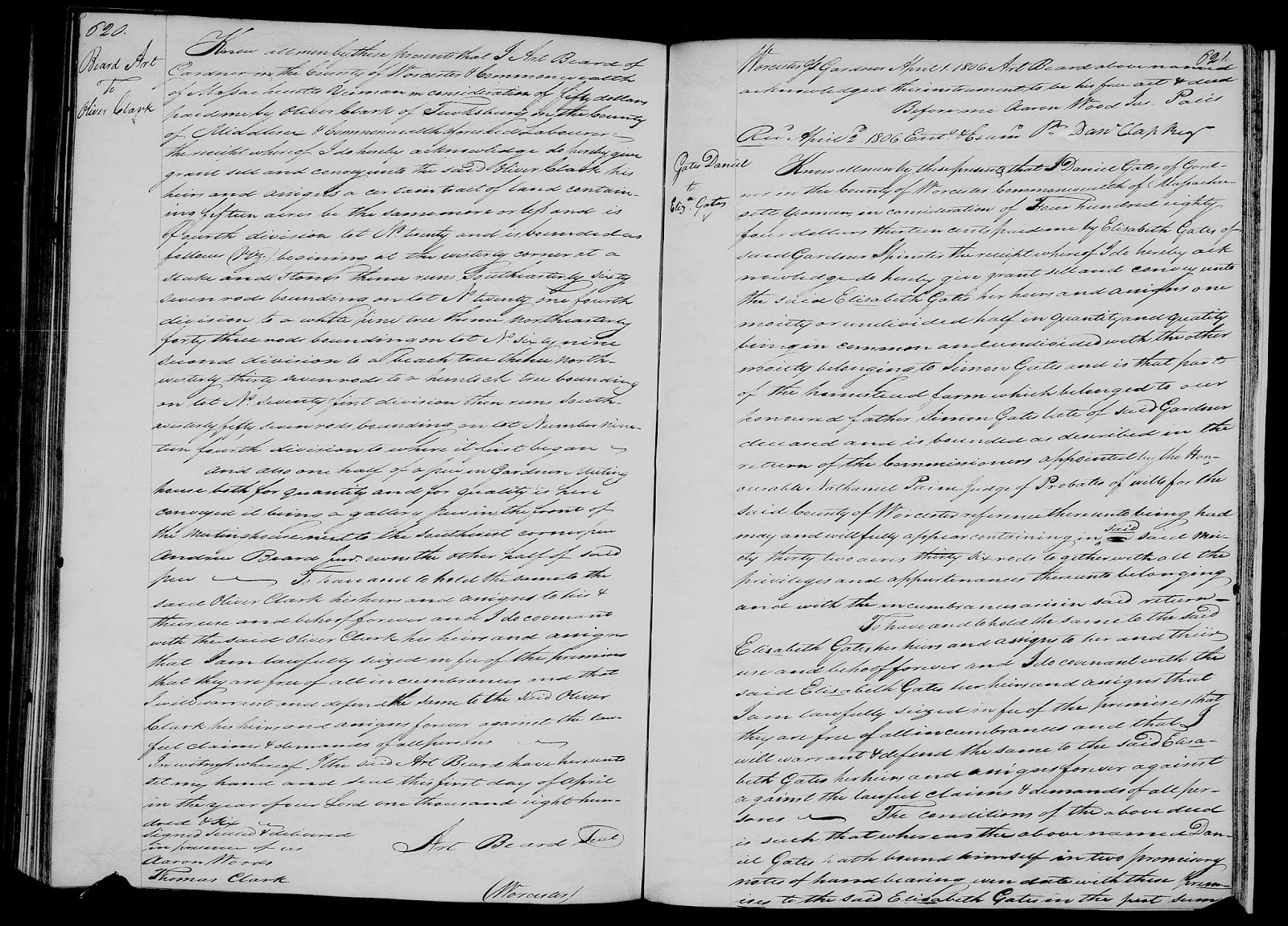 GeneaMusings Amanuensis Monday 1804 Mortgage Deed of Daniel Gates