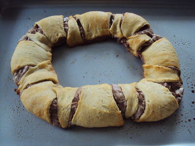 Delicious Nutella and Cream Cheese mixed together and baked in a flaky Croissant Dough