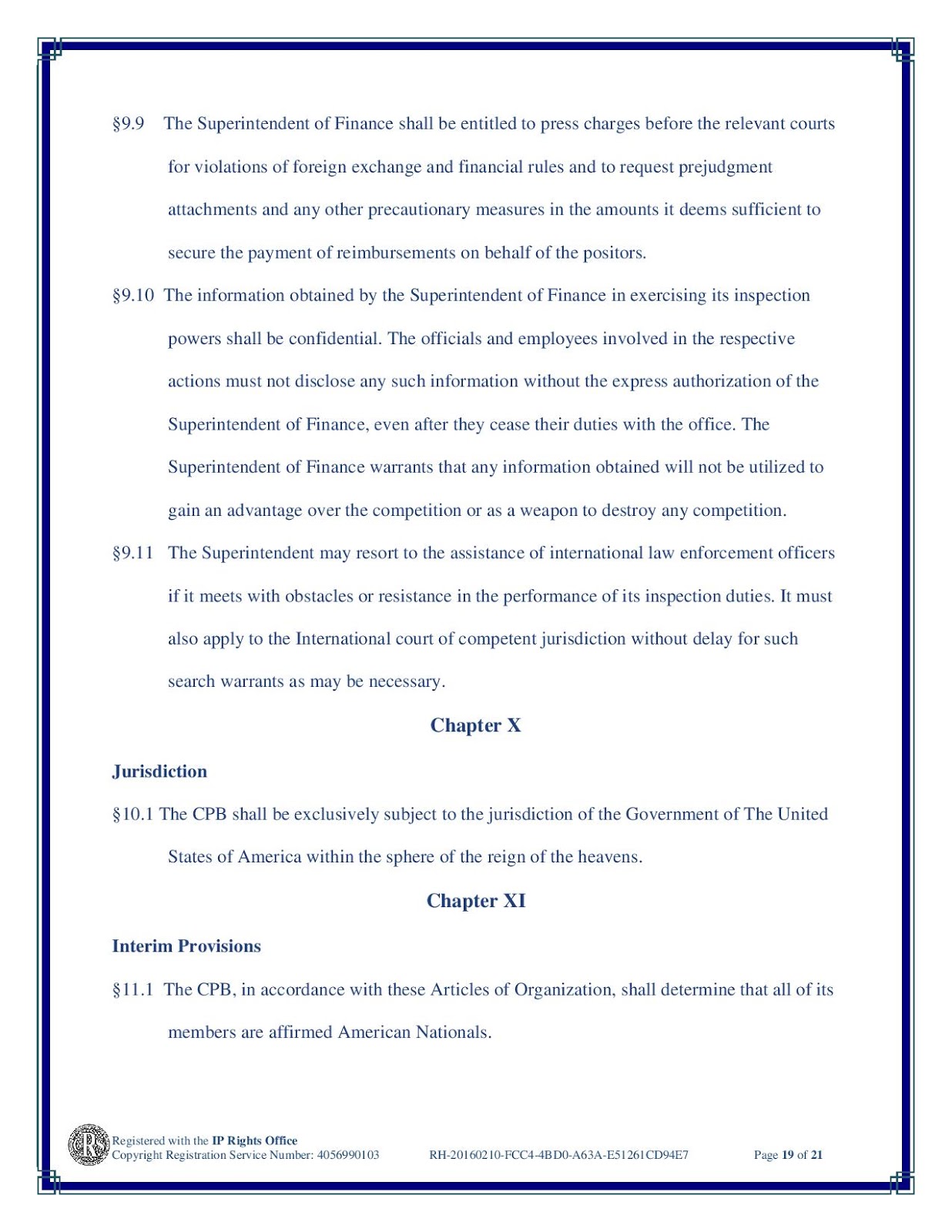 The United States, In Congress Assembled: PROCLAMATION OF DISSOLUTION OF THE BANK OF NORTH AMERICA. 20160210-GPOD3-CPB_CHARTER-page-019