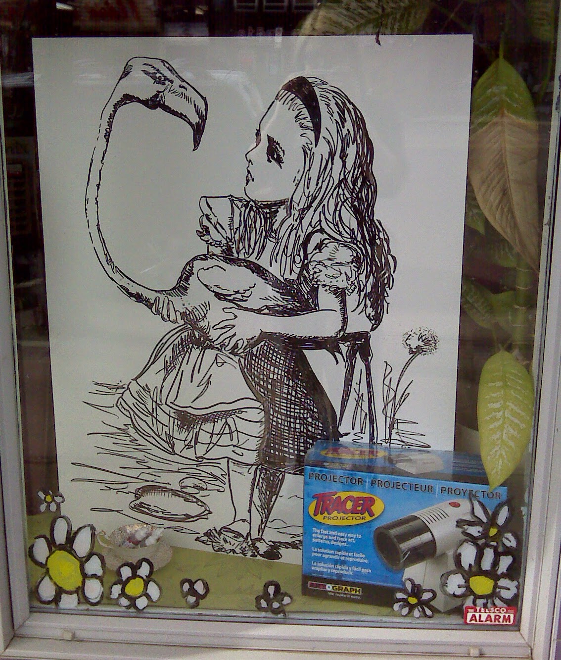 The Shabby Green Warehouse Alice in Wonderland Window Decor Edmonton, AB