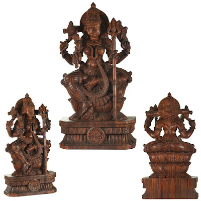 Wooden Sculpture Goddess Durga – Mariamman