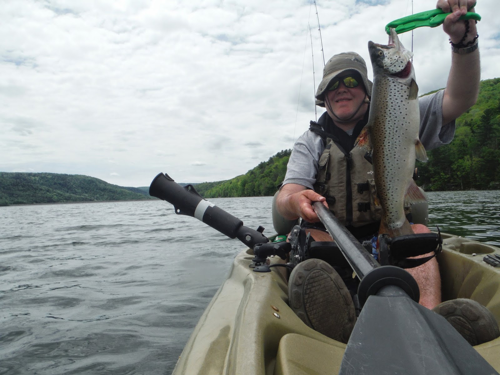 Long Island Kayak Angler Pepacton Reservoir Brown Trout May 29, 2014