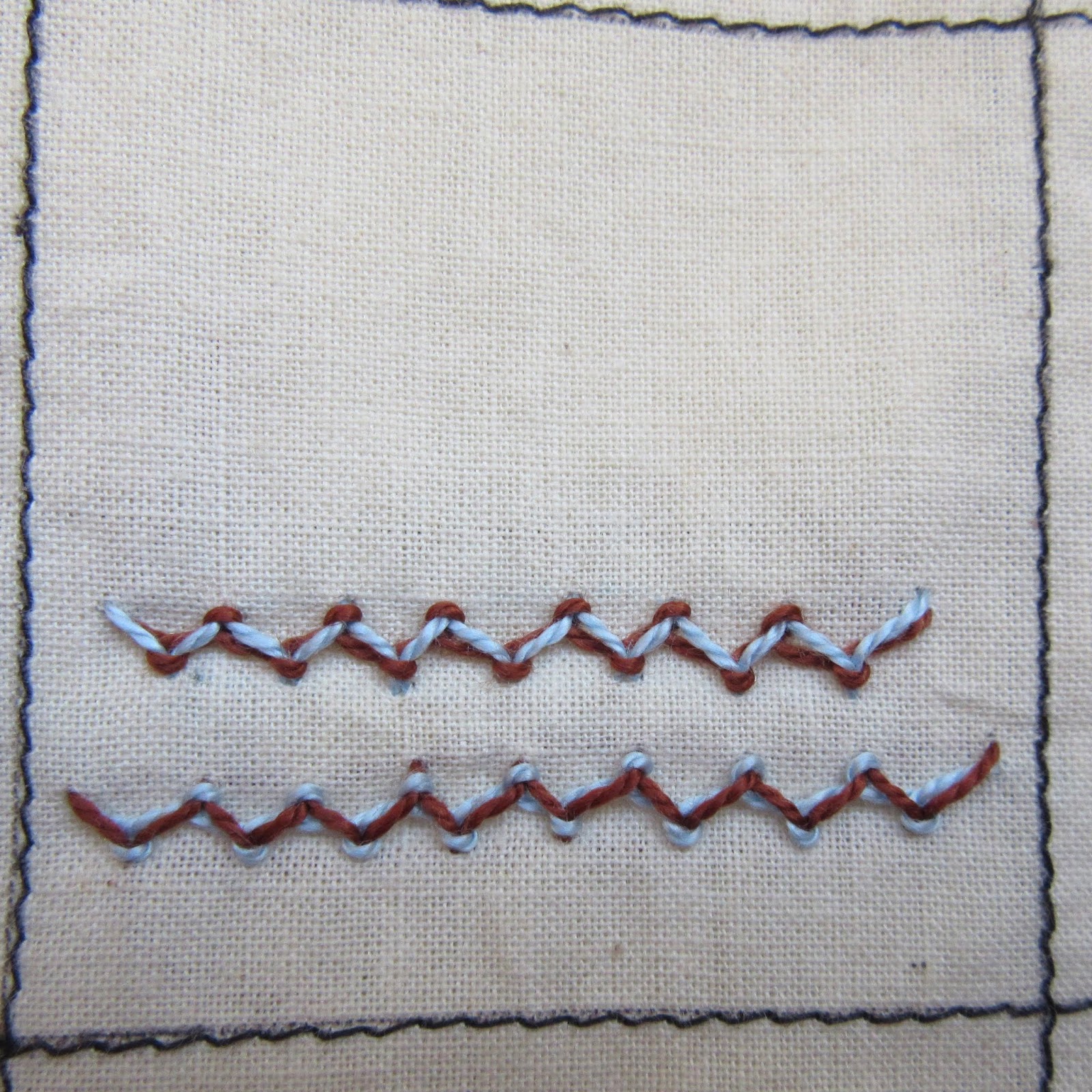 Queenie's Needlework Friday Homework for Lesson 72 Sham Hem Stitch