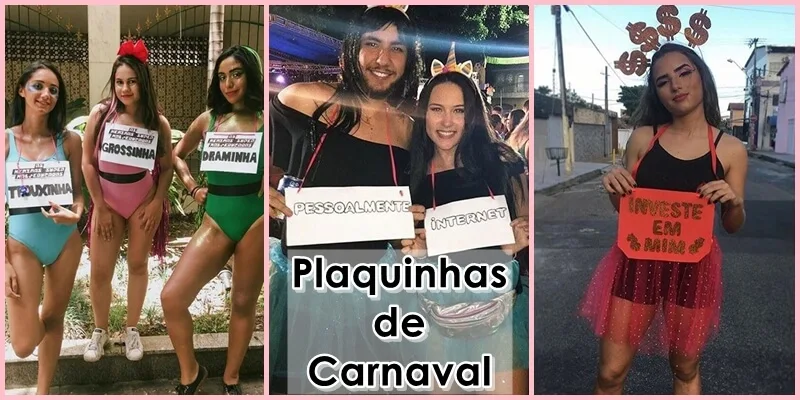 Plaquinhas de Carnaval